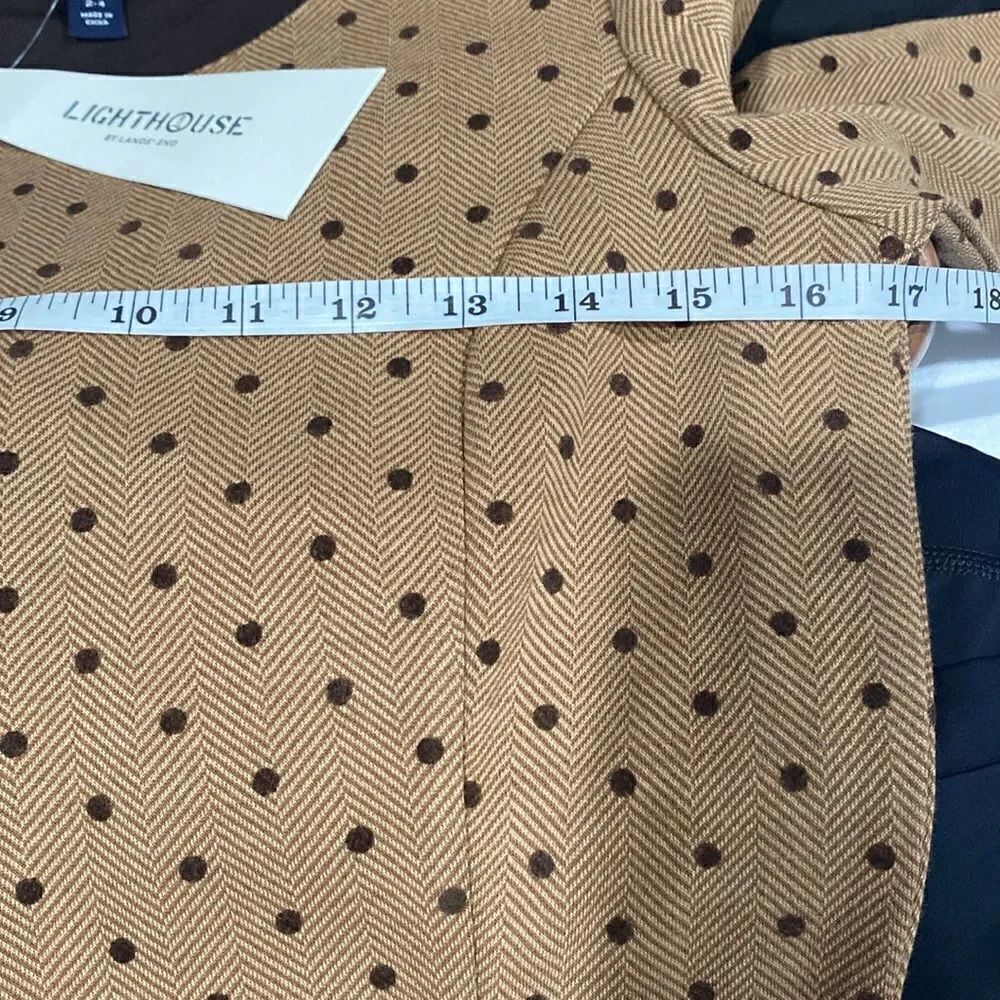 Land's End Women's Fit and Flare Polka Dot Dress XS 2-4 - Picture 10 of 11